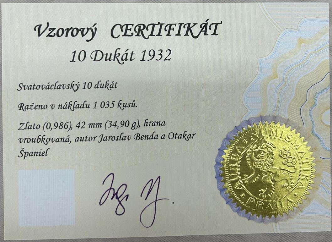 Detail certifikátu AUREA